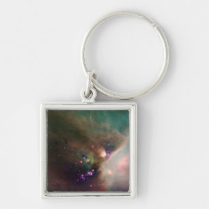 RhoOphiuchi nebula Fyrkantig Silverfärgad Nyckelring