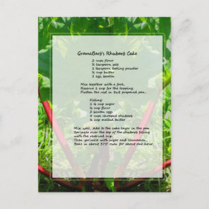 Rhubarb Cake Recipe Vykort
