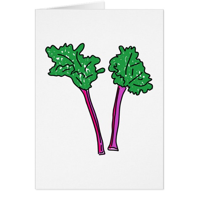 Rhubarb Hälsningskort (Framsidan)