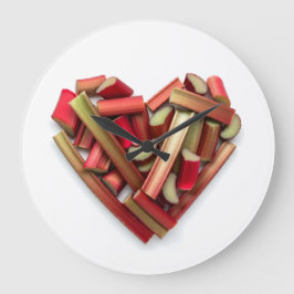 Rhubarb Heart Stor Klocka