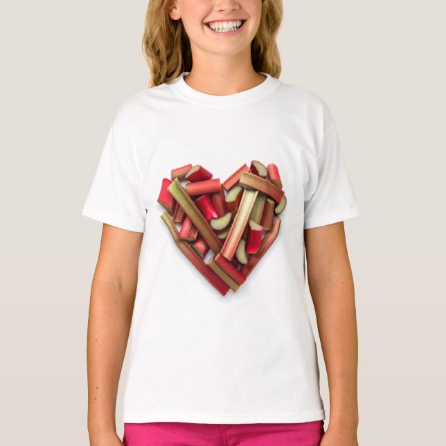 Rhubarb Heart T Shirt (Framsida)