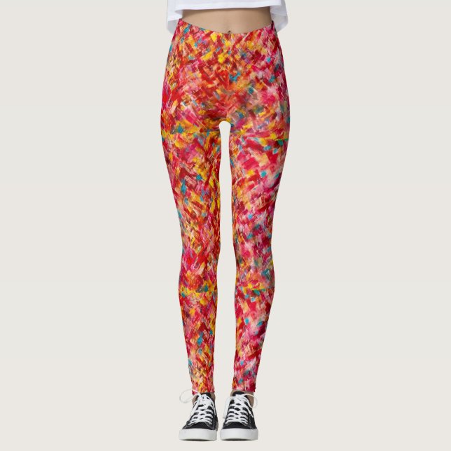 Rhubarb & Lemon Paj Leggings (Framsida)
