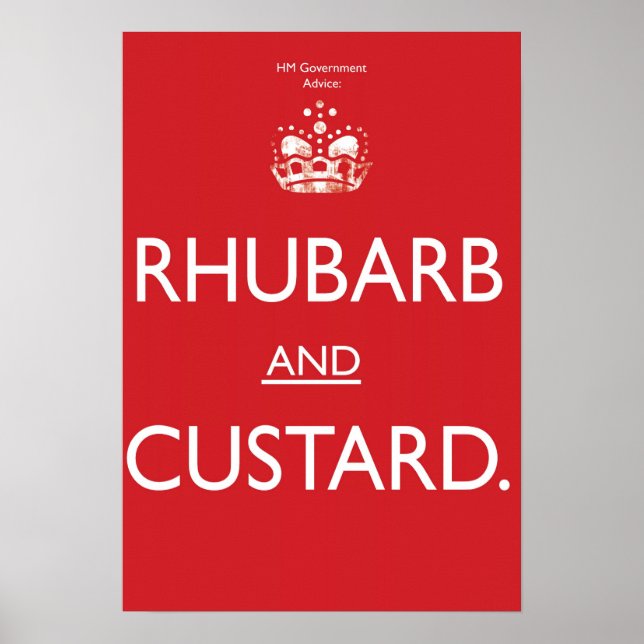 rhubarb och kundtjänst poster (Framsidan)