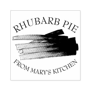 Rhubarb Stalks Homemade Paj från köket i Stämpel