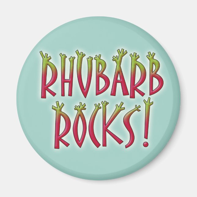 Rhubarb Sten Magnet (Framsidan)