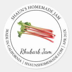 Rhubarb Sylt Modern etikett