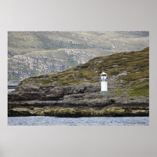 Rhue Lighthouse längs Kusten Poster