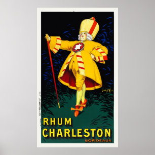 Rhum Charleston Bordeaux Vintage affisch 1925