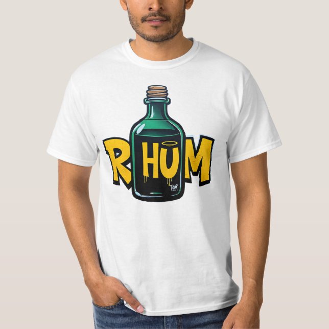 Rhum, graffiti, street art, boisson, urban t shirt (Framsida)