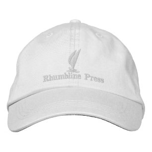 Rhumbline presshatt i vit broderad keps