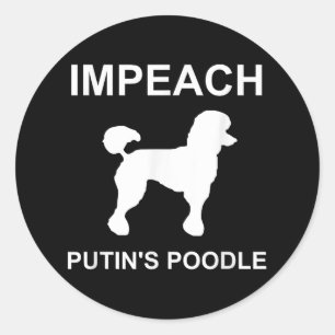 Rhw:s Impeach Putins Pudel Funny Anti Runt Klistermärke