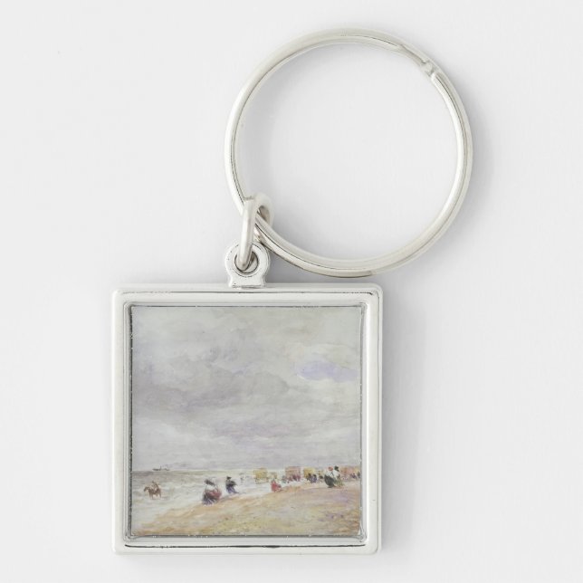 Rhyl Sands Fyrkantig Silverfärgad Nyckelring (Framsidan)