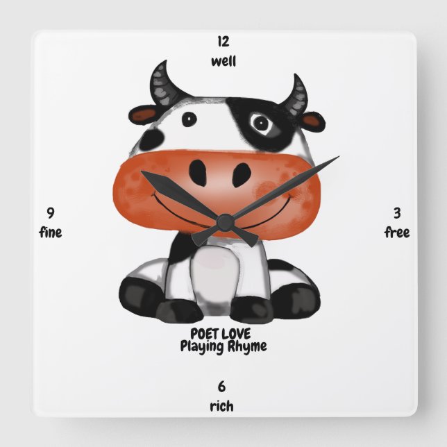 Rhyme Fyrkantig Klocka (Framsida)