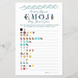 Rhyme-spel under Sea Baby Shower Flyer