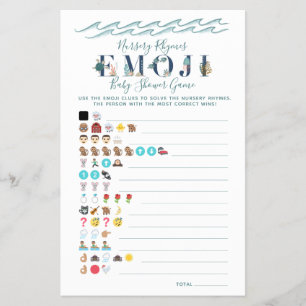 Rhyme-spel under Sea Baby Shower Flyer