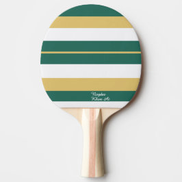 Rhythm Stripes Lines Green Gold White Pingisracket