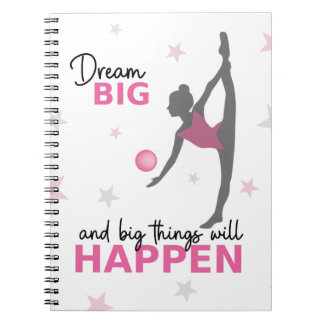 Rhythmic Gymnast Dream Big Inspirational Spiral No Anteckningsbok