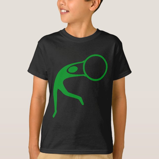 Rhythmic Gymnastic Figur - Grass Grönt T-shirt (Framsida)