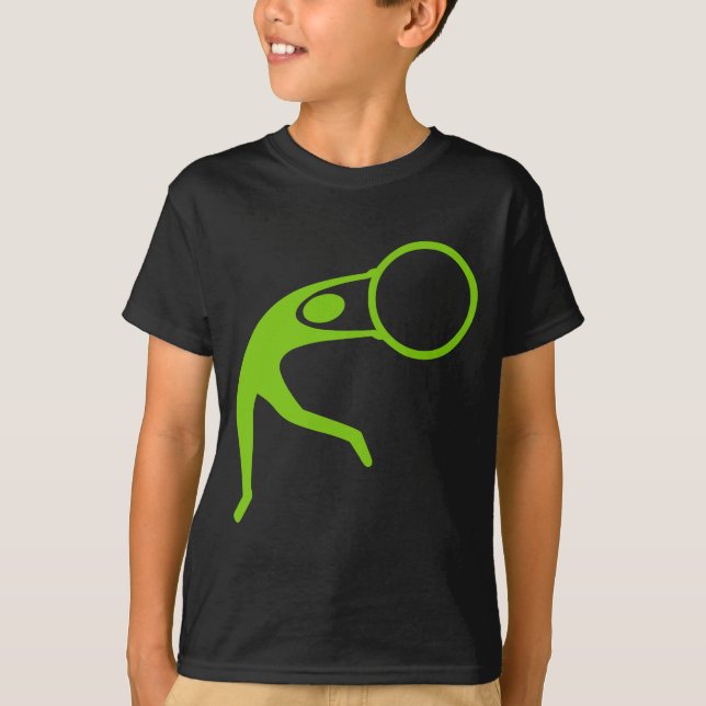 Rhythmic Gymnastic Figur - Martian Grönt T-shirt (Framsida)