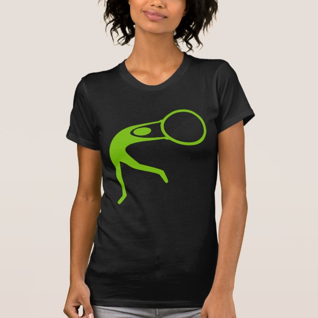 Rhythmic Gymnastic Figur - Martian Grönt T-shirt (Framsida)