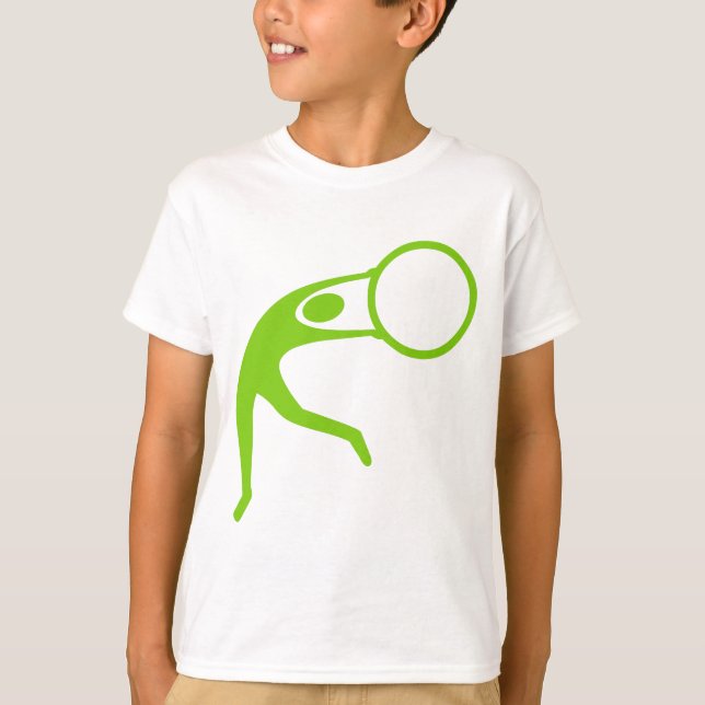 Rhythmic Gymnastic Figur - Martian Grönt T-shirt (Framsida)