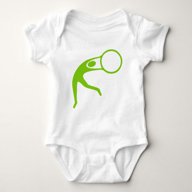 Rhythmic Gymnastic Figur - Martian Grönt Tee Shirt (Framsida)