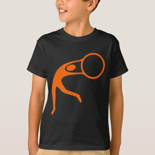 Rhythmic Gymnastic Figur - Orange T Shirt (Framsida)