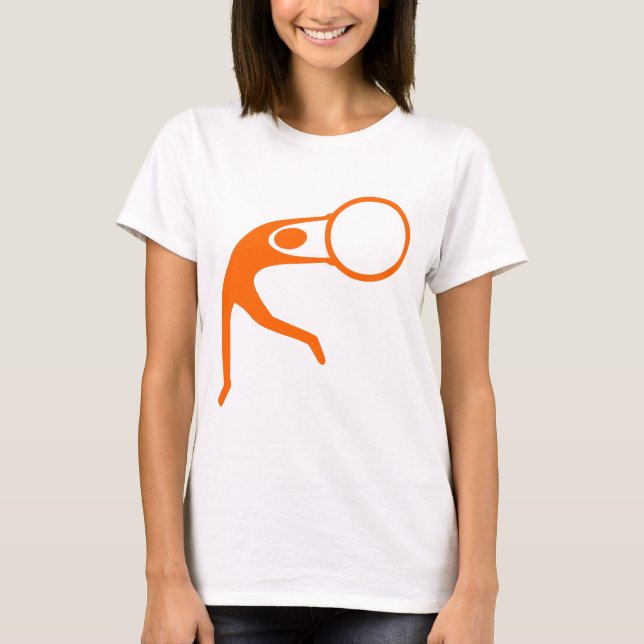 Rhythmic Gymnastic Figur - Orange Tee Shirt (Framsida)