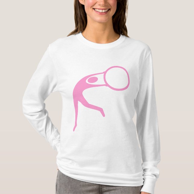 Rhythmic Gymnastic Figur - Rosa T-shirt (Framsida)