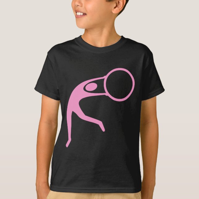 Rhythmic Gymnastic Figur - Rosa T Shirt (Framsida)