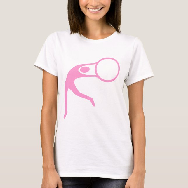 Rhythmic Gymnastic Figur - Rosa T-shirt (Framsida)