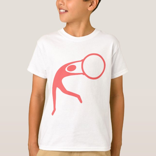 Rhythmic Gymnastic Figur - Tropical Rosa T Shirt (Framsida)