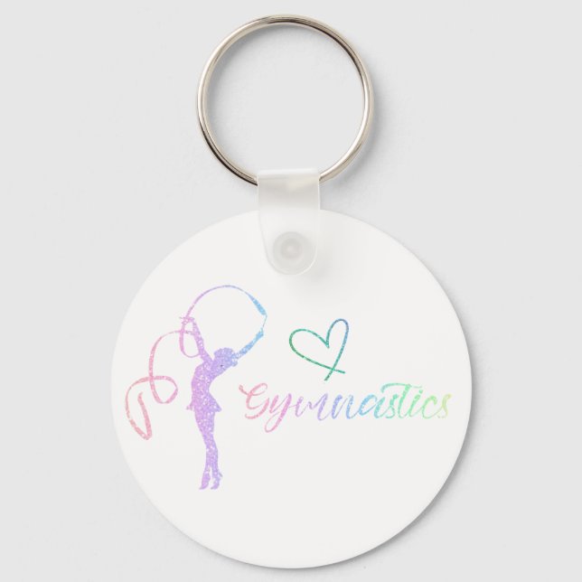 Rhythmic Gymnastic Sport Two-Tone C Nyckelring (Framsida)