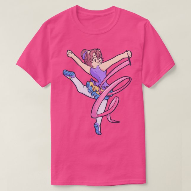 Rhythmic gymnastics Aerobics cat T Shirt (Design framsida)