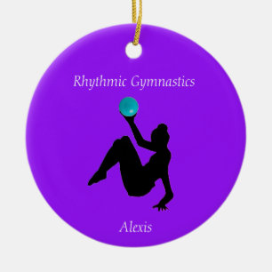 Rhythmic Gymnastics Boll Routine Julgransprydnad Keramik