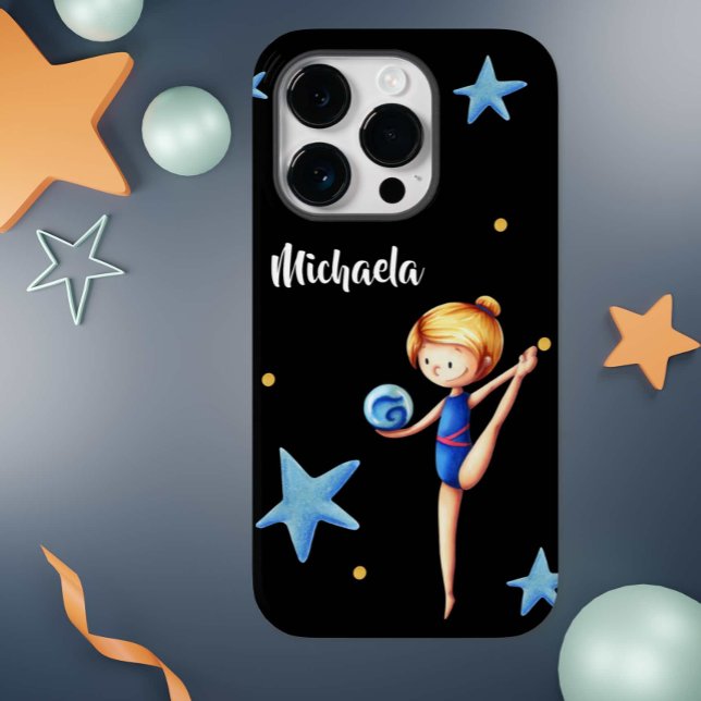 Rhythmic Gymnastics Girl med Boll Typography (Skapare uppladdad)