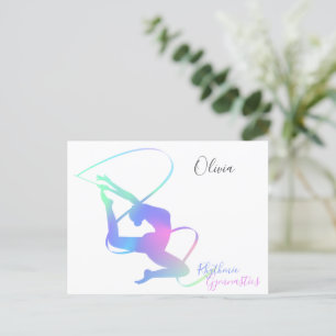 Rhythmic Gymnastics med ribbon Vykort