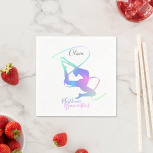 Rhythmic Gymnastics Napkins with Ribbon - Party Pappersservett