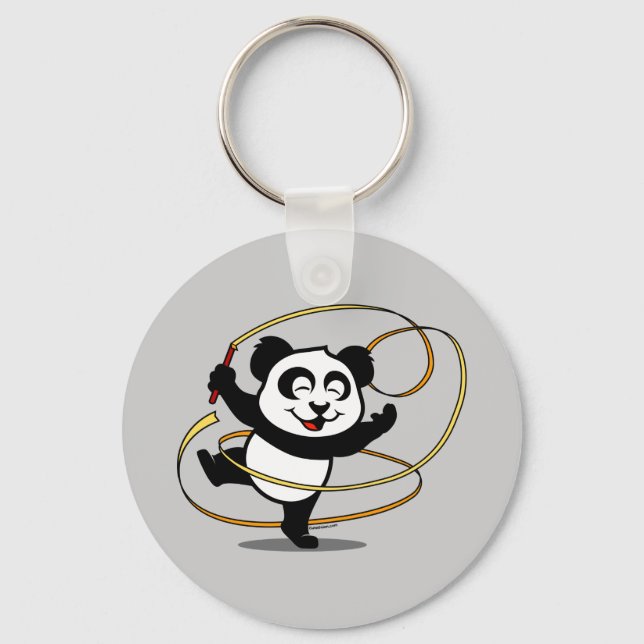 Rhythmic Gymnastics Panda Nyckelring (Framsida)