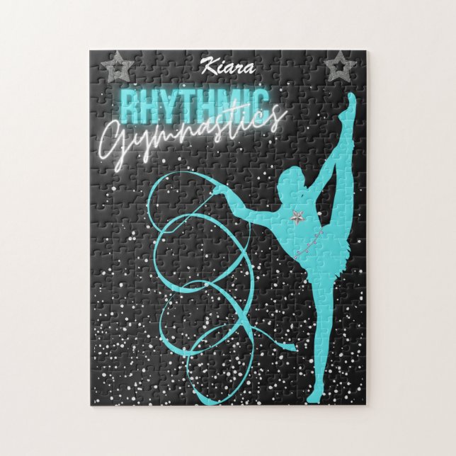 Rhythmic Gymnastics Ribbon and Stars   Pussel (Vertikal)