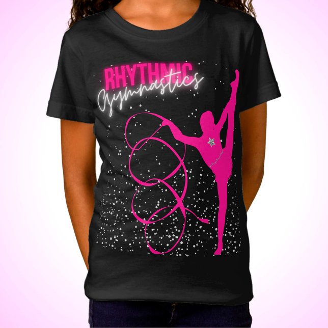 Rhythmic Gymnastics Ribbon and Stars T-Shirt (Skapare uppladdad)