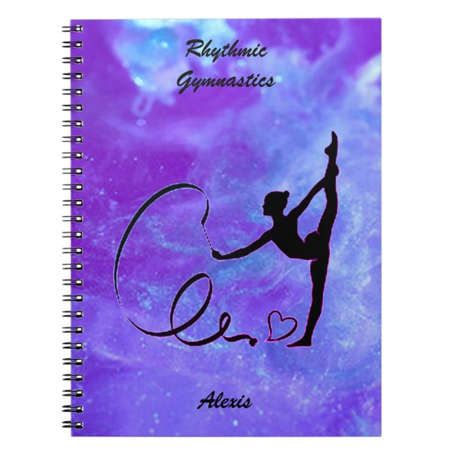 Rhythmic Gymnastics Ribbon Galaxy Notebook Anteckningsbok (Framsidan)