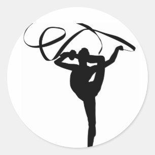 Rhythmic Gymnastics - Ribbon Runt Klistermärke
