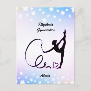 Rhythmic Gymnastics Ribbon Stars Vykort