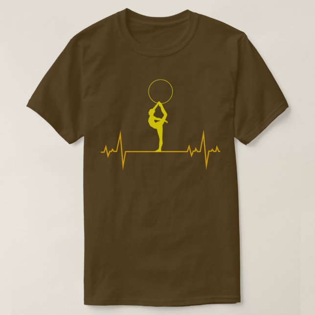 Rhythmic gymnastics Ring Gymnast Heartslag Pulse T Shirt (Design framsida)