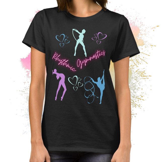 Rhythmic Gymnastics Ring, Ribbon och Boll T Shirt (Rhythmic Gymnastics Hoop, Ribbon and Ball T-Shirt)