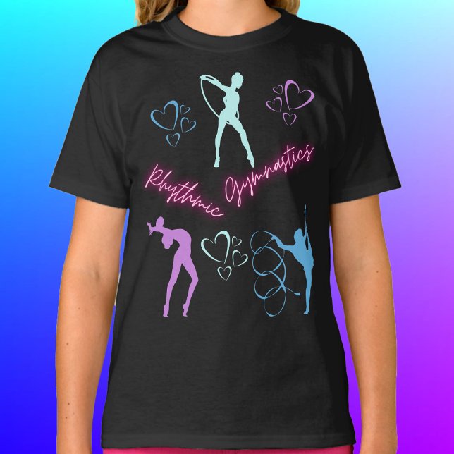Rhythmic Gymnastics Ring, Ribbon och Boll T Shirt (Rhythmic Gymnastics Hoop, Ribbon and Ball T-Shirt)