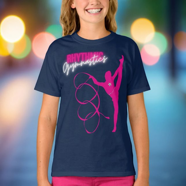 Rhythmic Gymnastics Shock rosa Ribbon T Shirt (Skapare uppladdad)