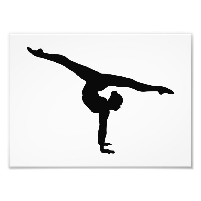 Rhythmic Gymnastics Silhouette Fototryck (Framsidan)