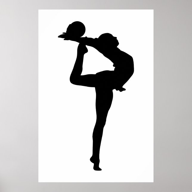 Rhythmic Gymnastics Silhouette Poster (Framsidan)